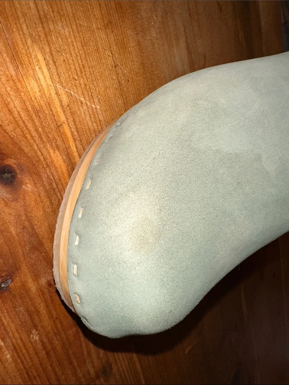 BRYR Jade Green mid heel Worker Clogs - Picture 6 of 7